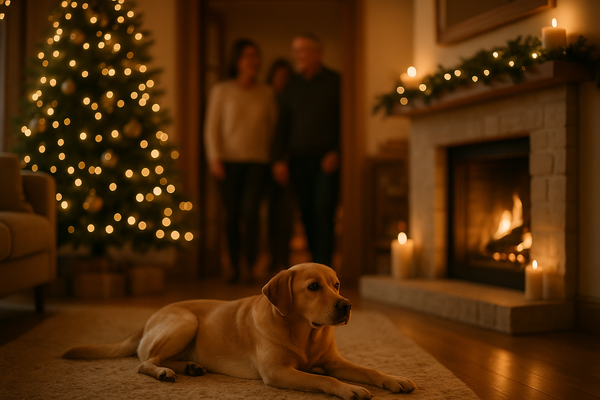 Noël : aboiements à la sonnette et arrivée des invités – protocole calme pour chien