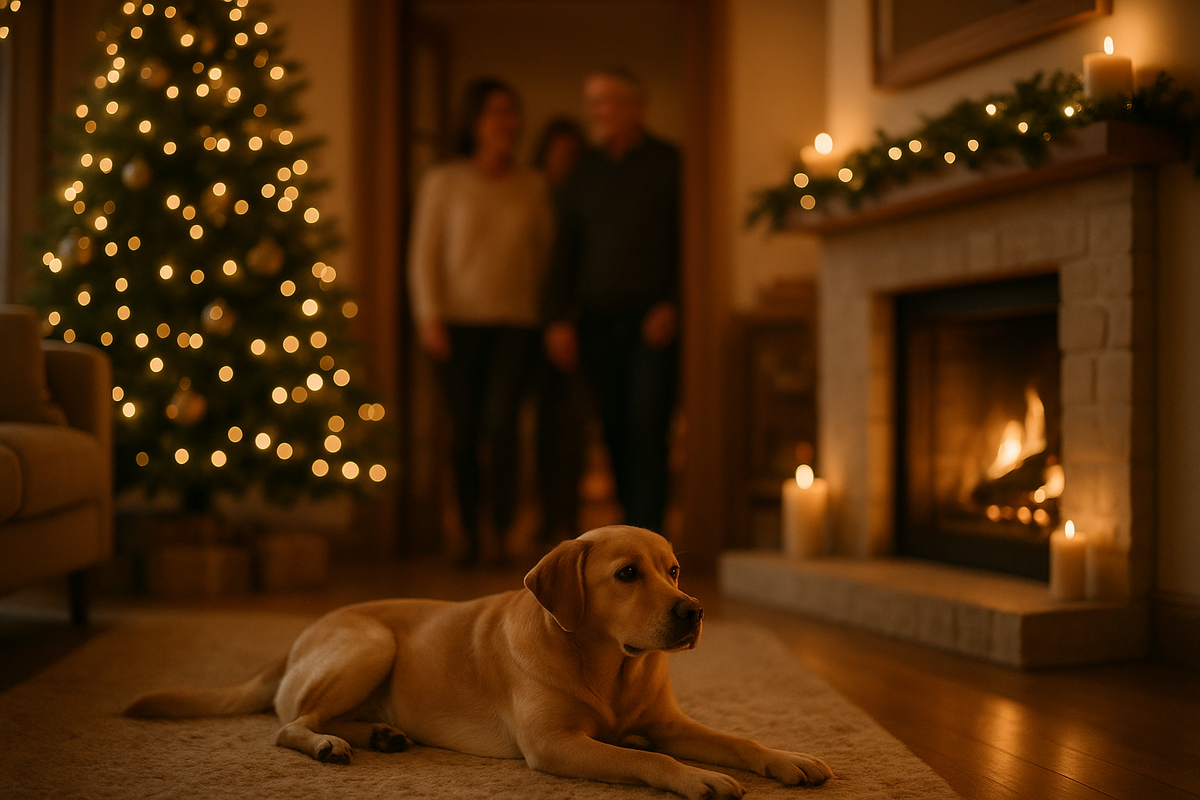 Noël : aboiements à la sonnette et arrivée des invités – protocole calme pour chien