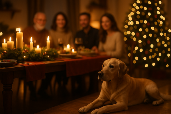 Noël : comment calmer un chien agité pendant le repas (sans crier)