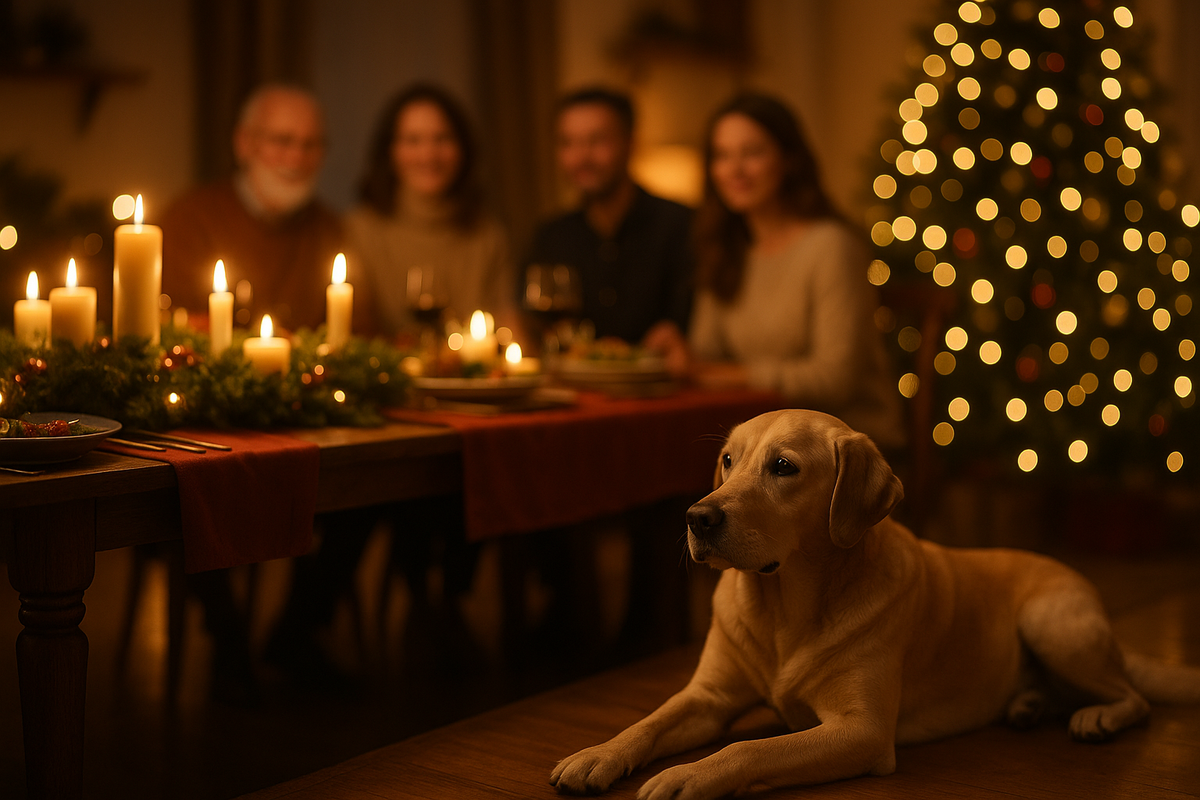 Noël : comment calmer un chien agité pendant le repas (sans crier)
