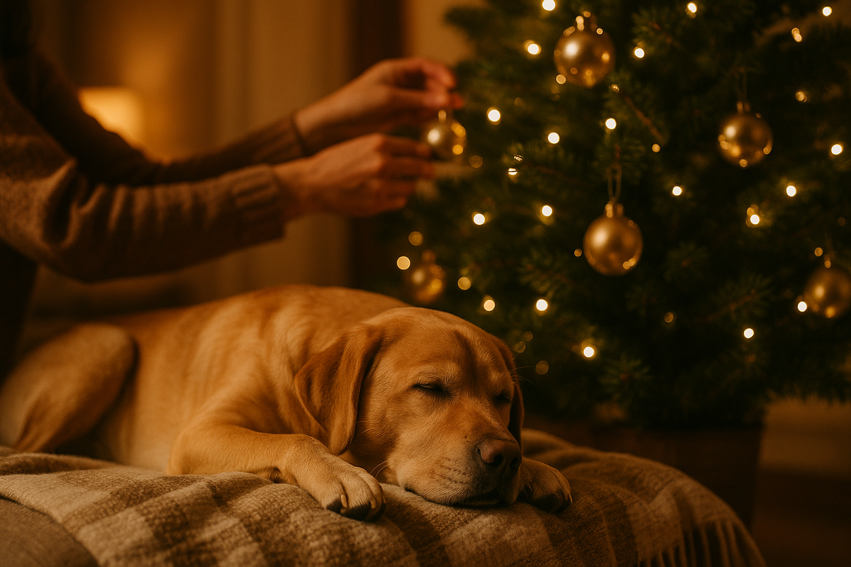 Chien stressé après les fêtes : comment l’aider à retrouver le calme