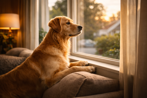 Mon chien aboie à la fenêtre : comment le calmer sans crier