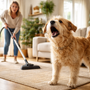 Mon chien aboie sur l’aspirateur : comment le calmer sans cris ni conflit