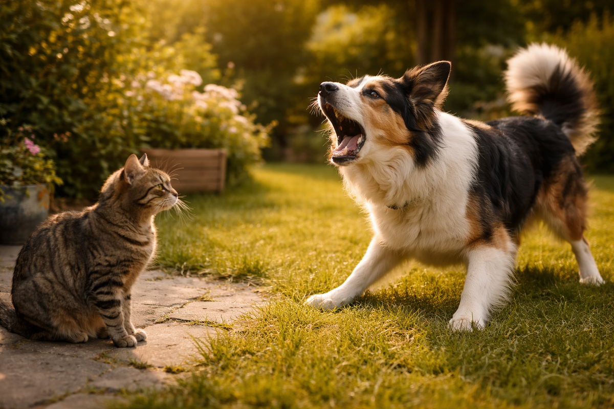 Mon chien aboie sur les chats et les oiseaux : comment le calmer sans cris ni tension