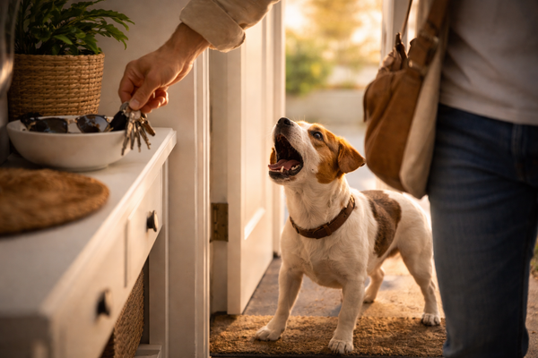 Mon chien aboie quand je pars : comment retrouver des départs plus calmes