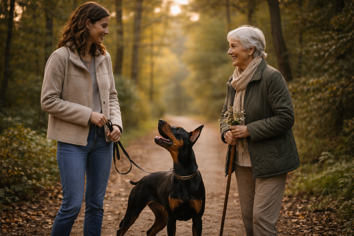 Mon chien aboie dès que je m’arrête pour parler à quelqu’un : comment le calmer sans couper la promenade