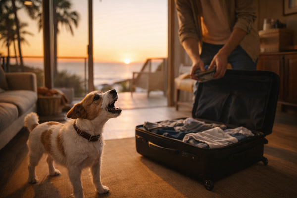 Mon chien aboie dès qu’il voit la valise : comment casser l’anticipation du départ sans le brusquer
