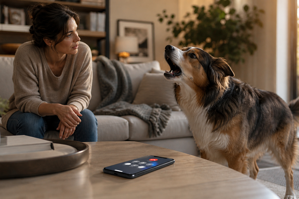 Mon chien aboie quand je reçois un appel sur haut-parleur : comment éviter que la maison monte en tension ?