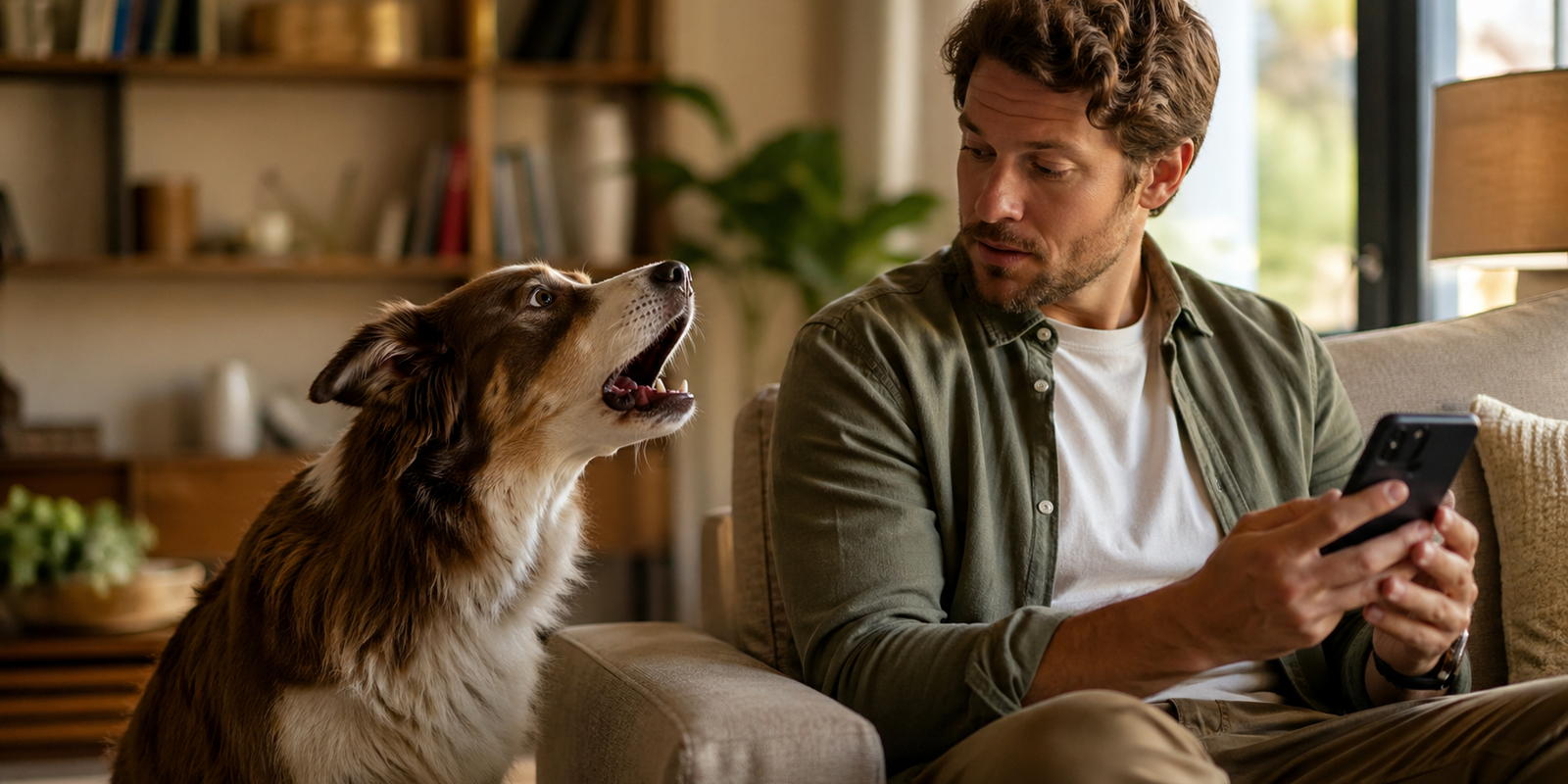 Mon chien aboie quand je regarde mon téléphone : comment retrouver du calme sans le repousser ?