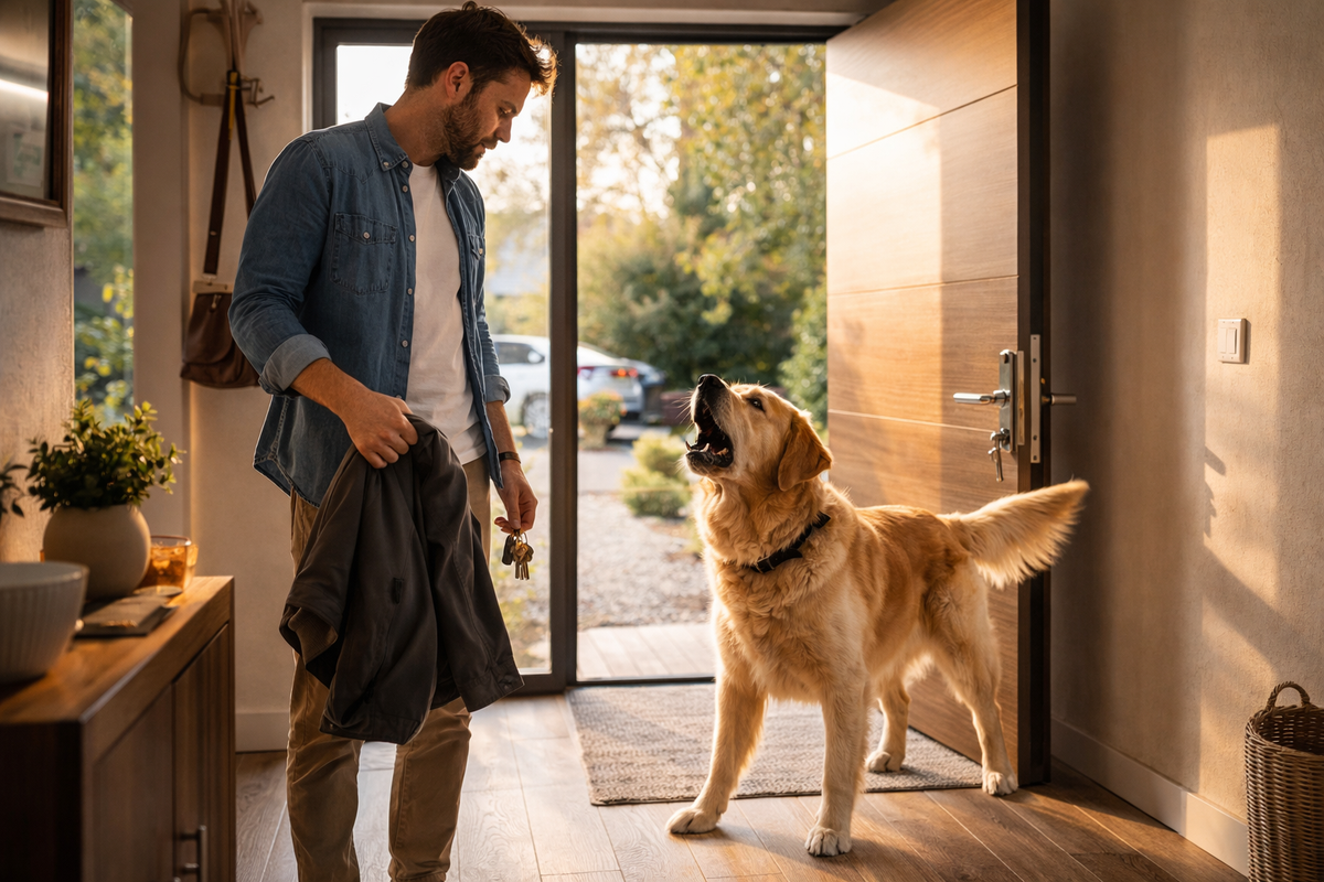 Mon chien aboie quand je pars : comment savoir s’il panique vraiment en mon absence