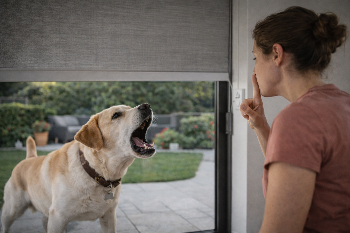 Mon chien aboie aux volets ou aux stores électriques : comment retrouver le calme