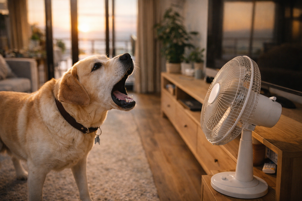 Mon chien aboie sur le ventilateur ou la climatisation : comment le calmer sans le brusquer