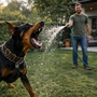 Mon chien aboie au tuyau d’arrosage ou au jet d’eau : comment retrouver le calme
