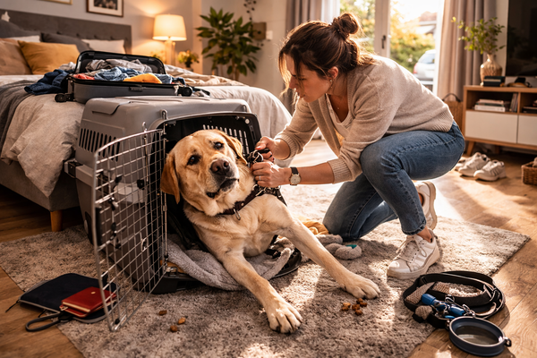 Mon chien aboie dans sa caisse de transport : comment retrouver le calme sans le braquer