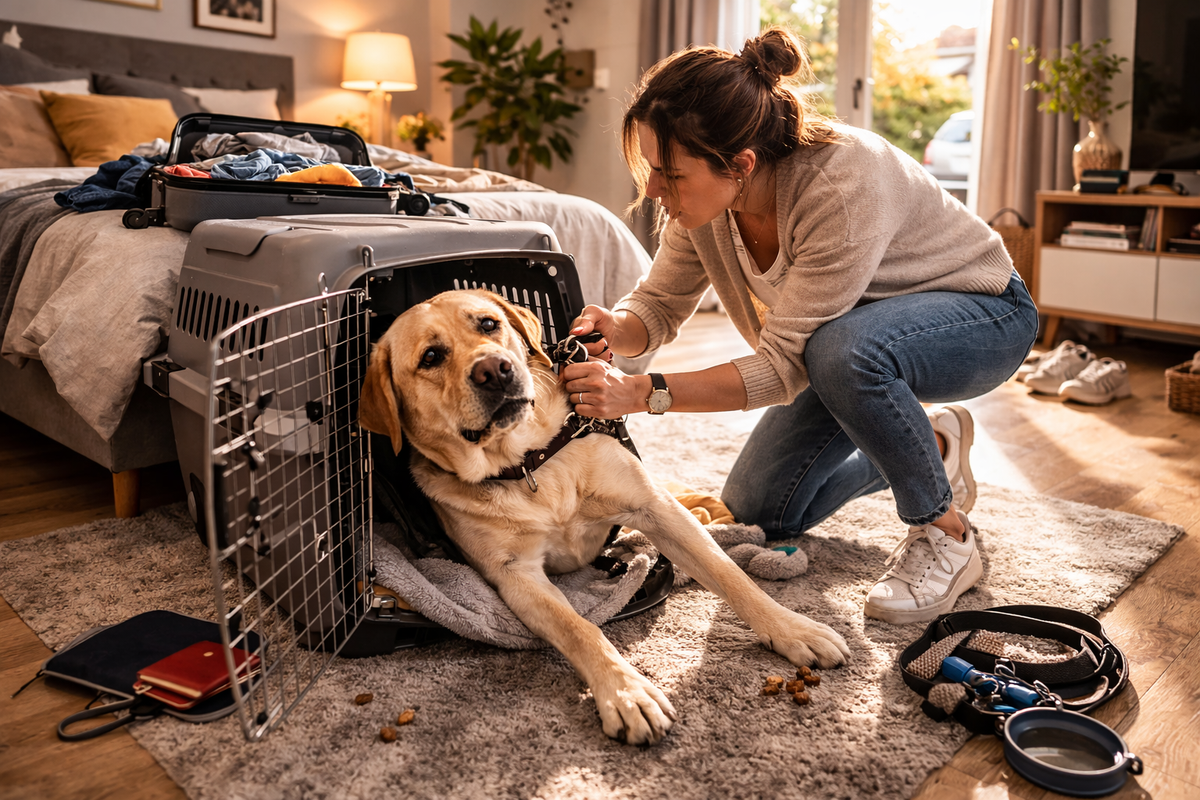 Mon chien aboie dans sa caisse de transport : comment retrouver le calme sans le braquer