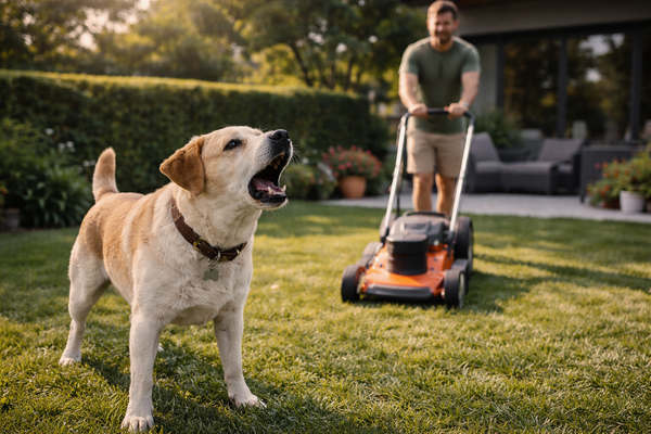 Mon chien aboie à la tondeuse ou au taille-haie : comment retrouver le calme dans le jardin