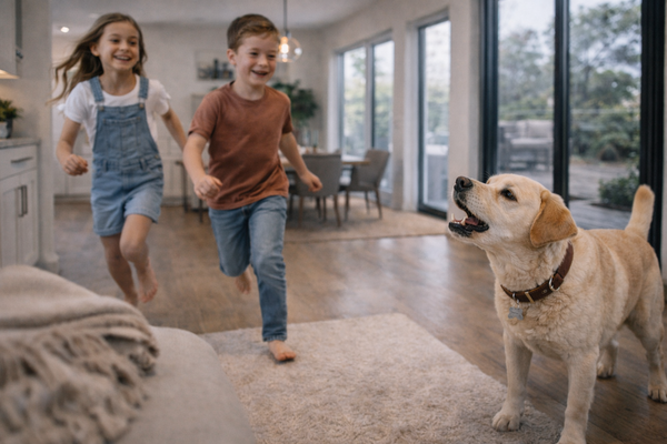 Chien qui aboie quand les enfants jouent dans la maison : comment retrouver le calme