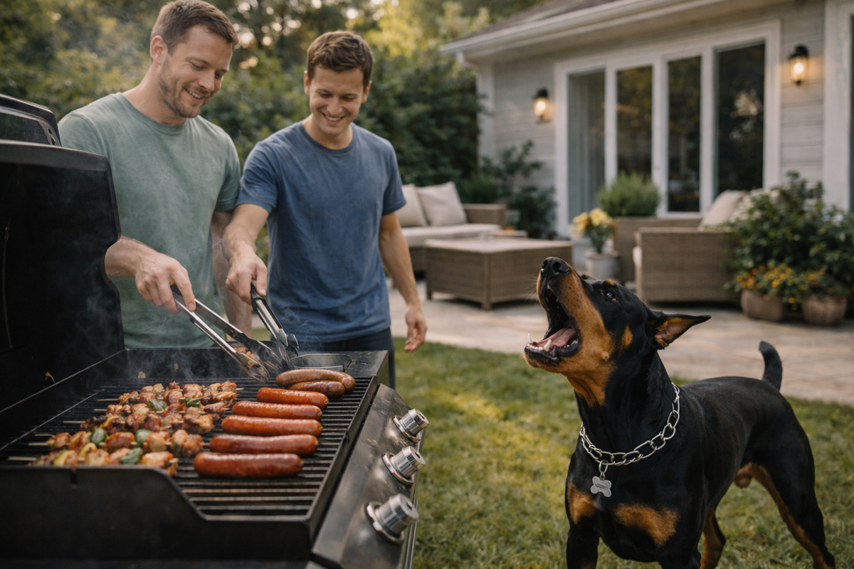 Chien qui aboie au barbecue ou à la plancha : comment retrouver un repas dehors plus calme