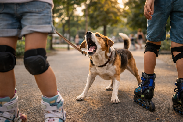 Chien qui aboie sur les trottinettes / skate / rollers : solutions