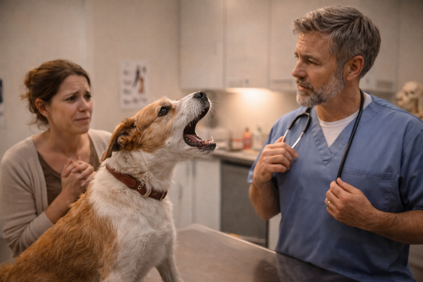 Chien qui aboie chez le vétérinaire : comment le calmer