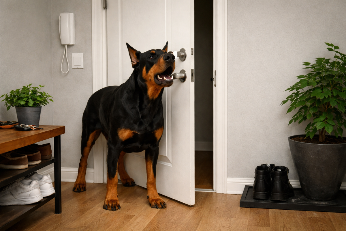 Mon chien aboie quand je prends ma douche : comment le rassurer sans créer une habitude