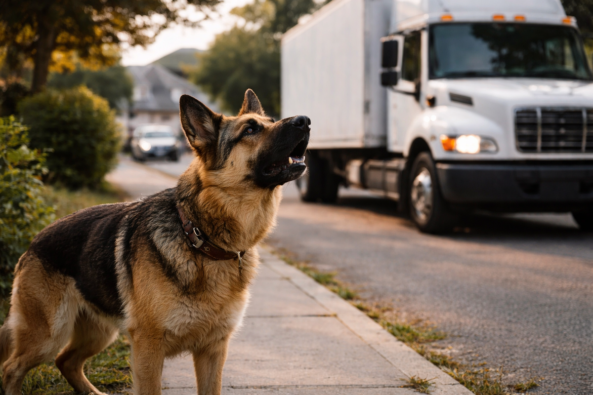 Mon chien aboie sur les camions ou les bus : comment le calmer sans se mettre en danger