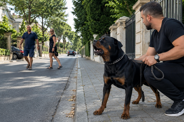 Rottweiler qui aboie beaucoup : comment canaliser sa vigilance sans rapport de force ?